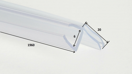 Garnitura pentru cabine de dus Deante Kerria Plus, 196 cm, transparent [1]