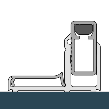 Accesorii dus - Kit inchidere usa in nisa, crom, Ronal Cadura