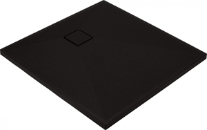 Cadite dus - Cadita dus compozit slim patrata neagra 90x90 cm Deante, Correo Square