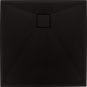 Cadita dus compozit slim patrata neagra 90x90 cm Deante, Correo Square [1]
