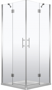 Cabine de dus simple - Cabina dus patrata cu usi batante 80x80 cm Deante Abelia