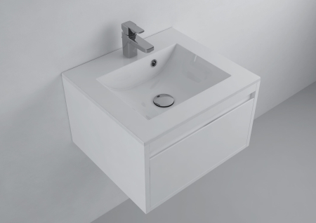 Chiuvete baie - Lavoar incastrat Foglia Yrsa din compozit, alb lucios, dreptunghiular, 50 x 45 cm