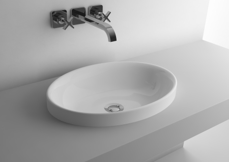 Lavoar din compozit incastrat, 50 x 37 cm, alb lucios, dreptunghiular, Foglia Osanna [1]