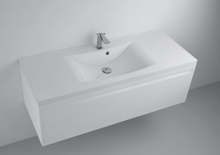 Obiecte sanitare - Lavoar Foglia Lucia, alb lucios, dreptunghiular, 120 x 48 cm