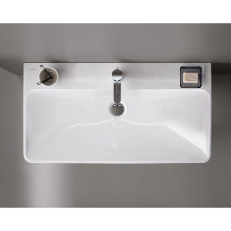 Lavoar baie suspendat alb 60 cm, dreptunghiular, Geberit Smyle Square [1]