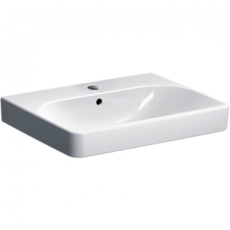 Chiuvete baie - Lavoar baie suspendat alb 60 cm, dreptunghiular, Geberit Smyle Square