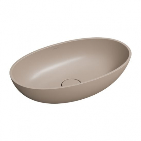 Chiuvete baie - Lavoar baie 50x32 cm, oval, bej mat, Omnires Shell M+