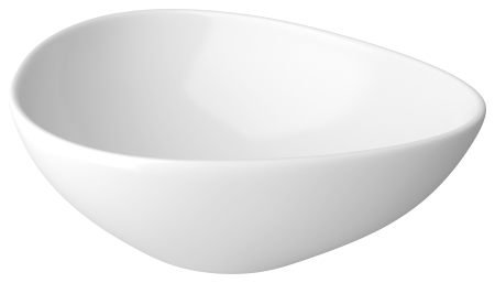 Lavoar baie cu montare pe blat 45 cm, alb lucios, asimetric, Cersanit Moduo [1]