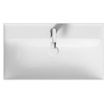 Lavoar suspendat alb 80 cm, dreptunghiular, Cersanit Larga [1]
