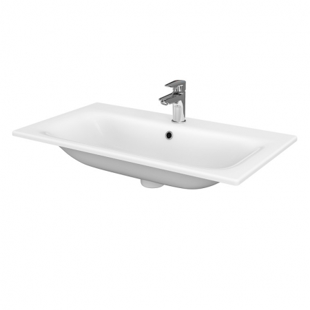 Chiuvete baie - Lavoar incastrat alb 80 cm, dreptunghiular, Cersanit Moduo