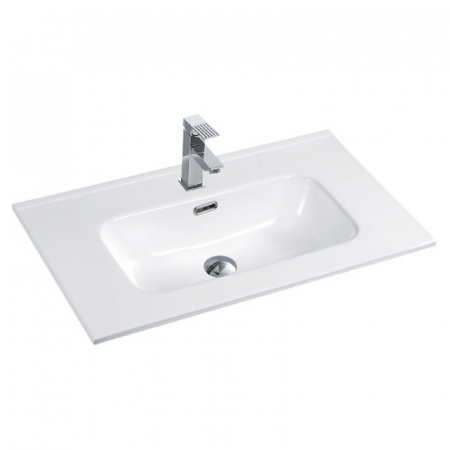 Baie - Lavoar baie incastrat alb 80 cm, dreptunghiular, Fluminia Siena