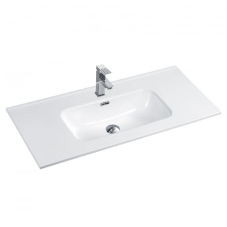 Baie - Lavoar baie incastrat alb 100 cm, dreptunghiular, Fluminia Siena