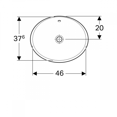Lavoar baie incastrat alb 50 cm, oval, Geberit VariForm [1]