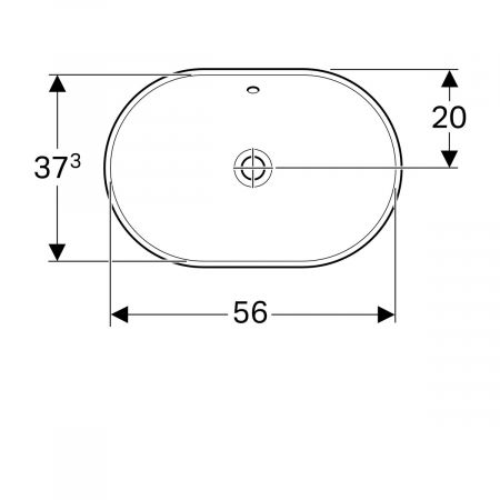 Lavoar baie incastrat alb 60 cm, oval, Geberit Variform Eliptic [1]