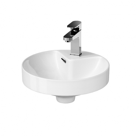 Chiuvete baie - Lavoar incastrat alb 38 cm, rotund, Cersanit Crea