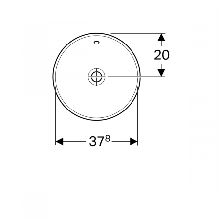 Lavoar baie incastrat alb 40 cm, rotund, Geberit VariForm [1]