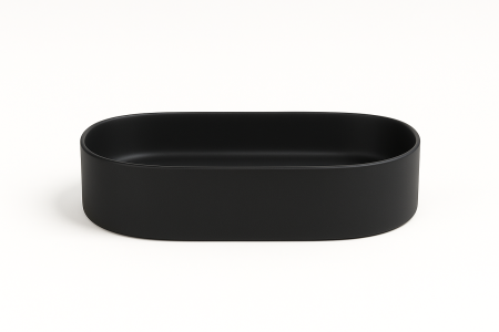 Lavoar baie negru mat montaj pe blat 60 cm, Adelais Foglia [1]