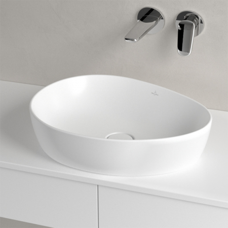 Lavoar baie pe blat 51 cm, alp alpin, asimetric, Villeroy & Boch Antao [2]