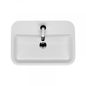 Lavoar pe blat alb lucios 60 cm, dreptunghiular, Cersanit Caspia [1]