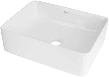 Chiuvete baie - Lavoar baie pe blat alb 40 cm, dreptunghiular, Deante Jasmin