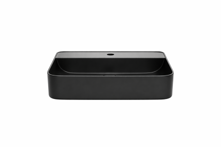 Lavoar baie pe blat, negru mat, dreptunghiular, cu orificiu baterie Foglia Golar [2]