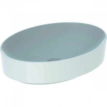 Chiuvete baie - Lavoar baie pe blat alb 55 cm, oval, Geberit VariForm