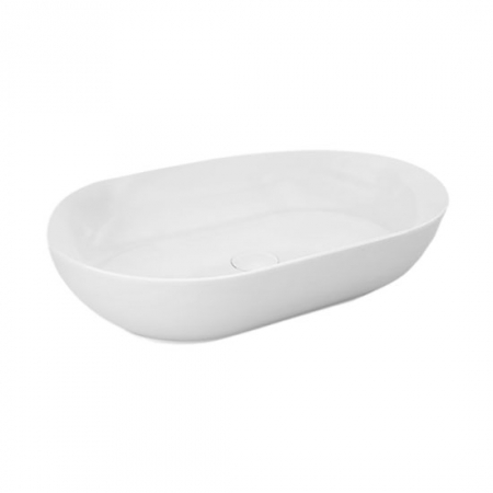 Baie - Lavoar baie pe blat alb lucios 55 cm, oval, Rak Feeling