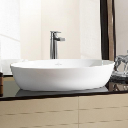 Lavoar baie pe blat alb 61 cm, oval, Titanceram, Villeroy & Boch, Artis [1]