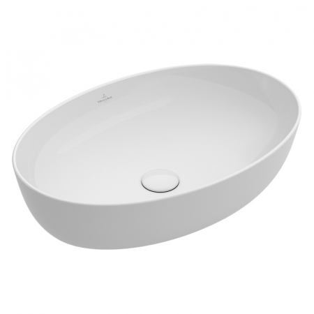 Chiuvete baie - Lavoar baie pe blat alb 61 cm, oval, Titanceram, Villeroy & Boch, Artis