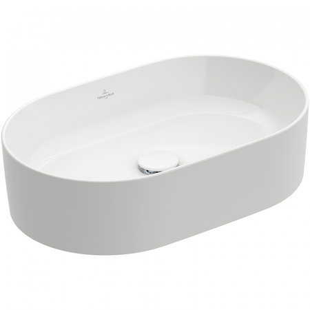 Chiuvete baie - Lavoar baie pe blat alb 56 cm, oval, Villeroy & Boch, Collaro