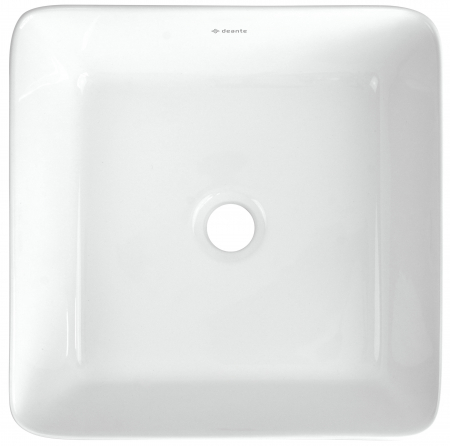 Lavoar baie pe blat alb 35 cm, patrat, Deante Jasmin [2]