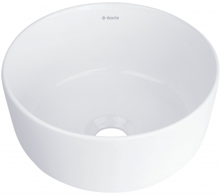 Baie - Lavoar baie pe blat alb 28 cm, rotund, Deante Jasmin