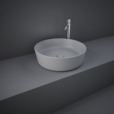 Lavoar baie pe blat gri mat 42 cm, rotund, Rak Feeling [1]