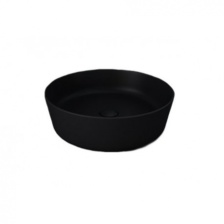 Baie - Lavoar baie pe blat negru mat 42 cm, rotund, Rak Feeling