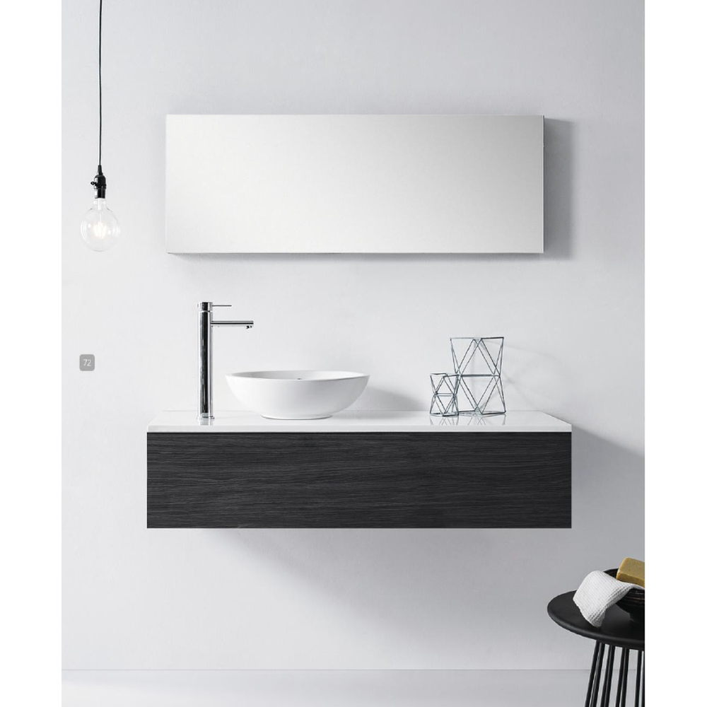Lavoar pe blat alb lucios 33 cm, rotund, Fluminia Round [1]