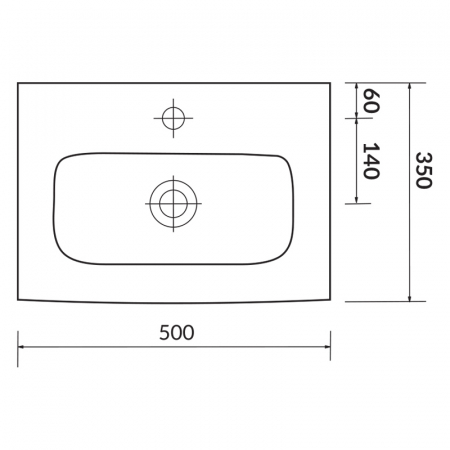 Lavoar baie pentru mobilier alb 50 cm Cersanit Moduo [2]