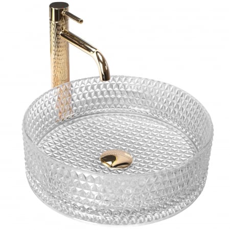 Lavoar baie rotund, sticla securizata transparenta, Merlin Foglia [5]