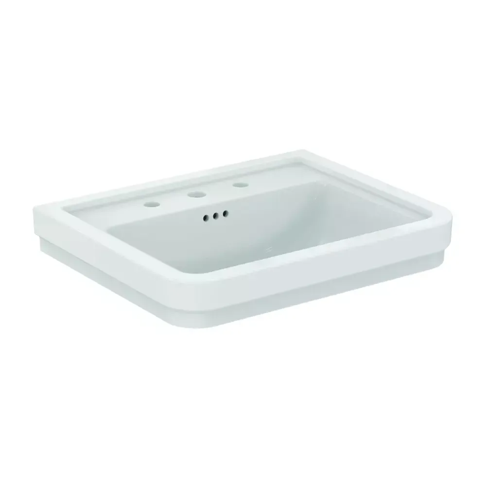 Chiuvete baie - Lavoar baie suspendat  62 cm, alb lucios, cu 3 orificii pentru baterie, Ideal Standard Atelier Calla