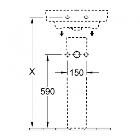 Lavoar baie suspendat alb 50 cm Villeroy & Boch, O.Novo [3]