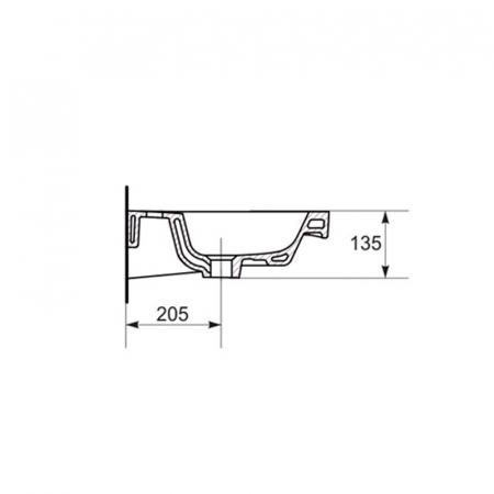 Lavoar baie suspendat alb lucios 50 cm Cersanit Easy [6]