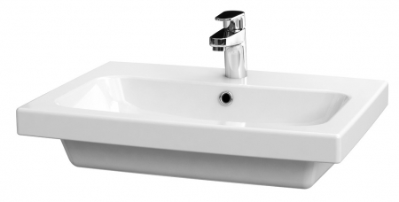 Chiuvete baie - Lavoar baie suspendat alb lucios 60.5 cm, dreptunghiular, Cersanit Colour