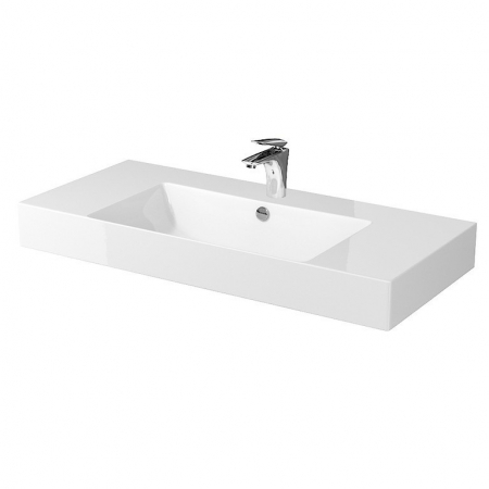 Chiuvete baie - Lavoar suspendat alb 100 cm, dreptunghiular, Cersanit Inverto ROCKLITE