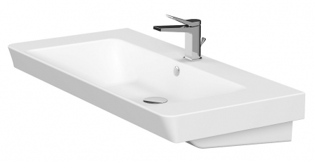 Lavoar suspendat alb 100 cm, dreptunghiular, Cersanit Mille [1]