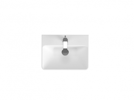 Lavoar suspendat alb 50 cm, dreptunghiular, Cersanit Mille Slim [2]
