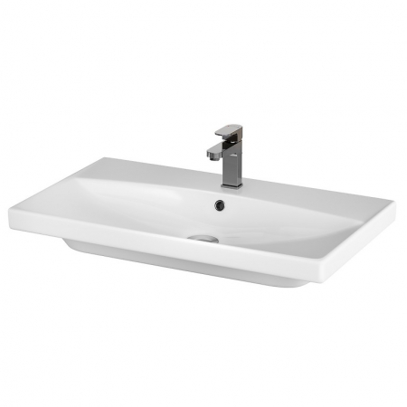 Chiuvete baie - Lavoar baie suspendat alb 80 cm, dreptunghiular, Cersanit City