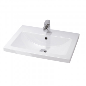 Chiuvete baie - Lavoar baie suspendat alb lucios 60 cm, dreptunghiular, Cersanit Como