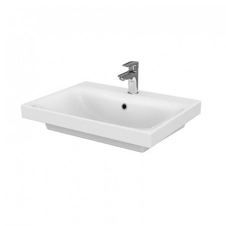 Chiuvete baie - Lavoar baie suspendat alb 60 cm, dreptunghiular, Cersanit Moduo