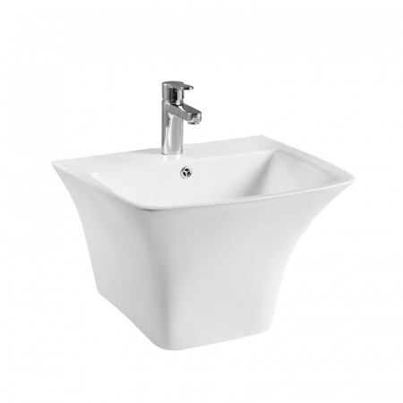 Baie - Lavoar baie suspendat Fluminia Menad New cu preaplin, 53 cm, alb lucios