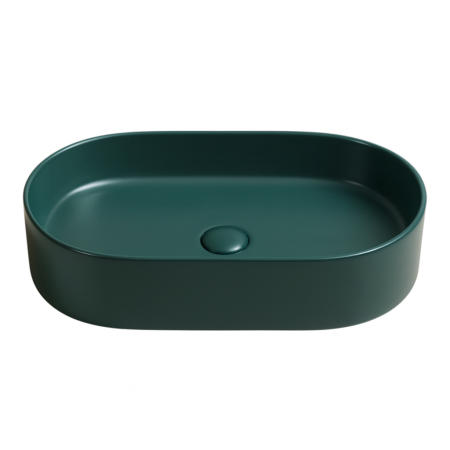 Lavoar baie verde inchis mat montaj pe blat 60 cm, Adelais Foglia [1]