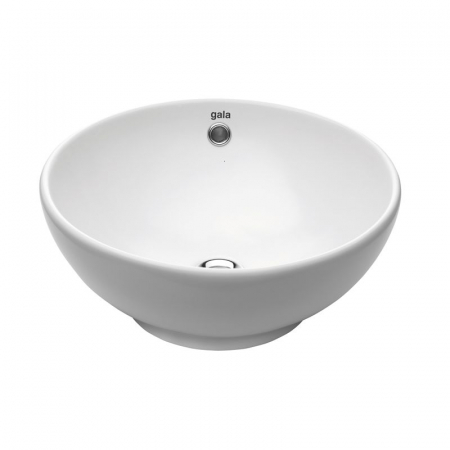 Chiuvete baie - Lavoar pe blat alb lucios 41 cm, rotund, Gala Bowl